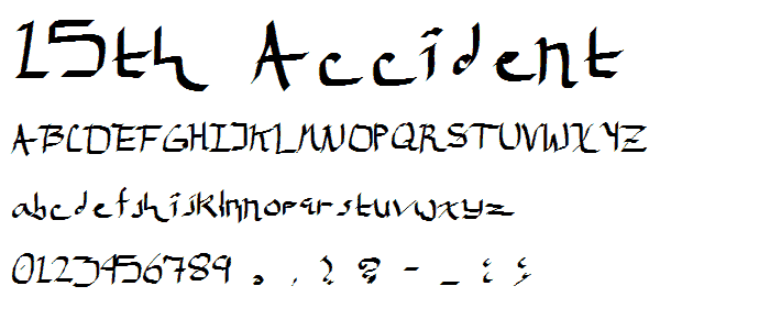 15th Accident font